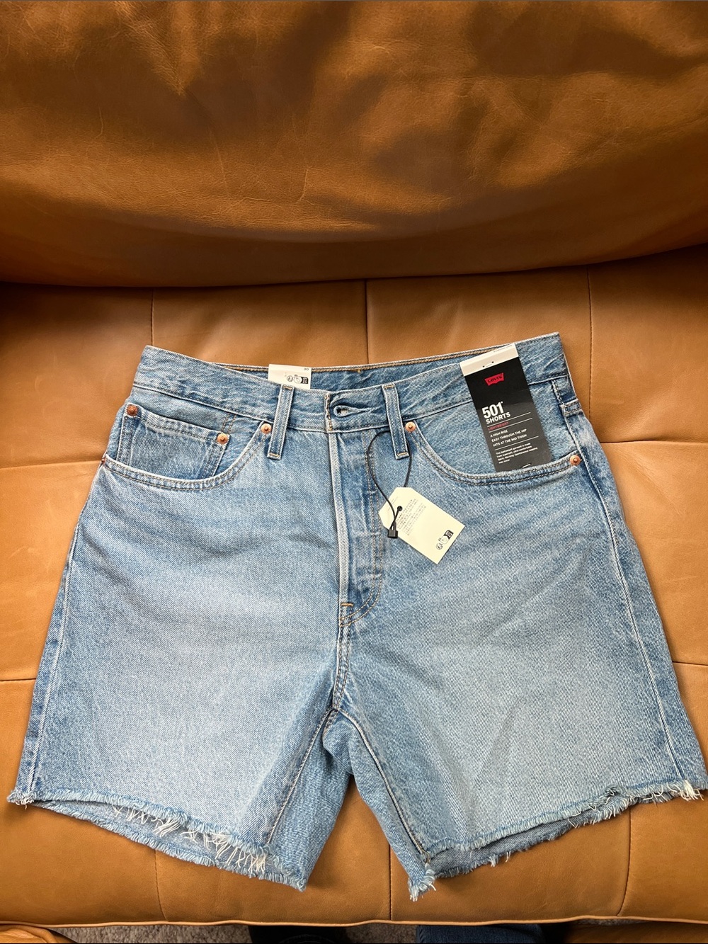 Levi's light blue denim cutoff shorts size 30